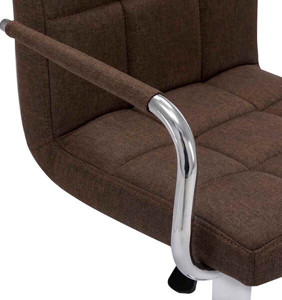 Barové židle 2 ks hnědé textil 283422