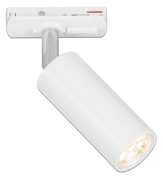 BRILO 8007016 LED spot 5,5W lištový systém 230V vysokonapěťový, stmívatelné, teplá bílá, 4x10 cm, bílý - BRILO