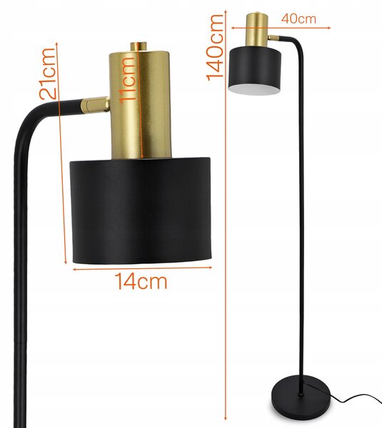 Stojací lampa E27 140 cm