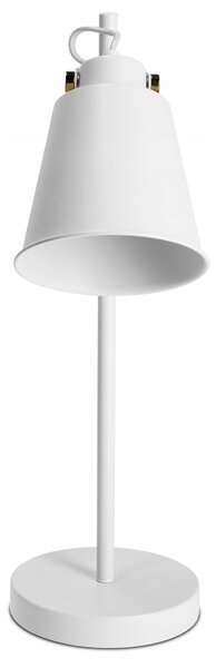 Bílá stolní lampa E27, nastavitelná, IP20, šířka 15 cm, výška 46 cm