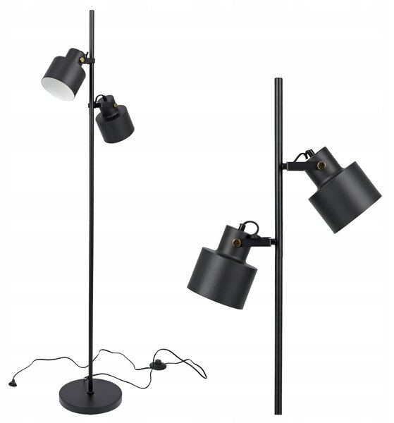 Černá stojací lampa E27 135 cm