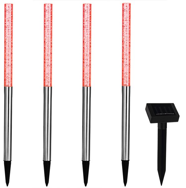 Deuba Sada 4 LED solárních lamp - barevné
