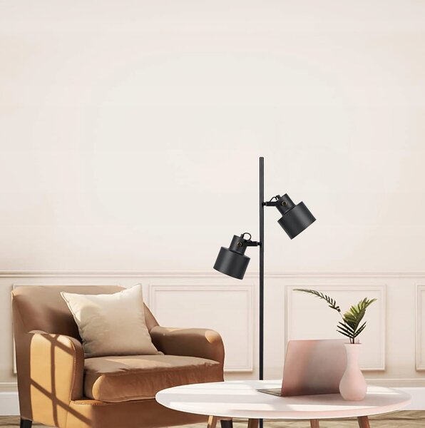 Černá stojací lampa E27 135 cm