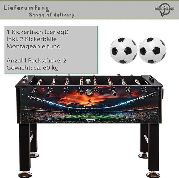 GamesPlanet Profi fotbálek Leeds, 140 x 73 x 87 cm, stadion