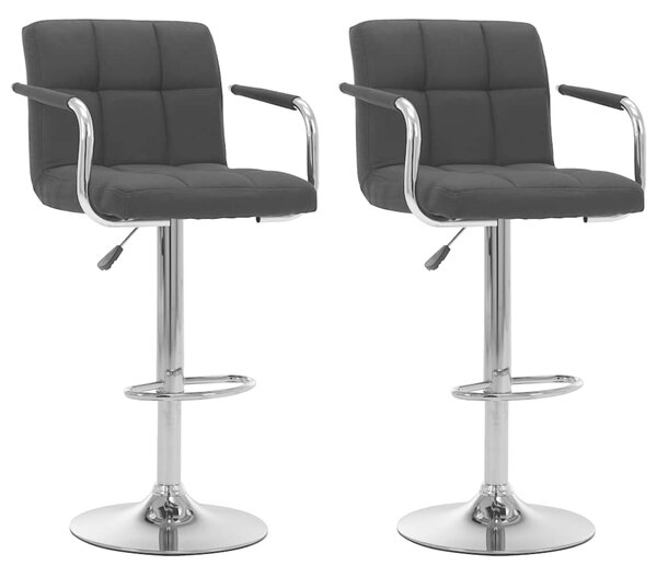 Barové židle 2 ks černé textil 283425