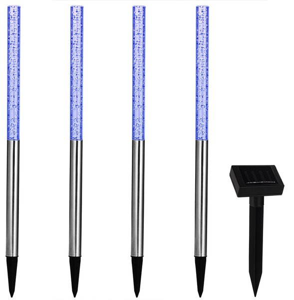 Deuba Sada 4 LED solárních lamp - barevné