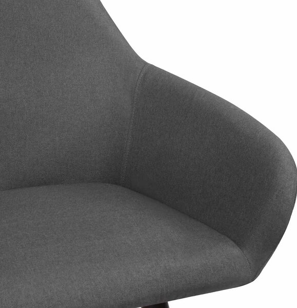 Jídelní židle 2 ks tmavě šedé textil 283460