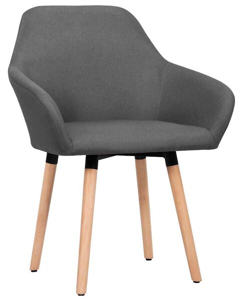 Jídelní židle 2 ks tmavě šedé textil 283460