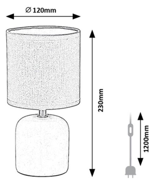 Rabalux Daphni stolní lampa 1x40 W růžová 74057