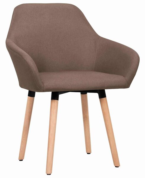 Jídelní židle 2 ks hnědé textil 283462