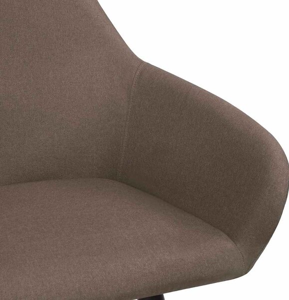 Jídelní židle 2 ks hnědé textil 283462