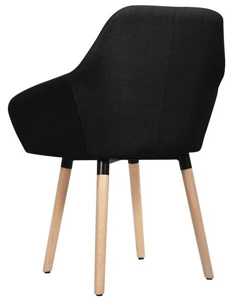 Jídelní židle 2 ks černé textil 283465