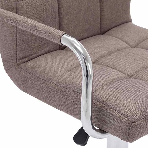 Barové židle 2 ks taupe textil 283428