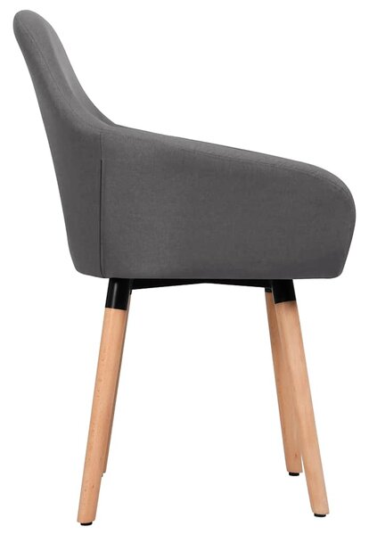 Jídelní židle 2 ks tmavě šedé textil 283460