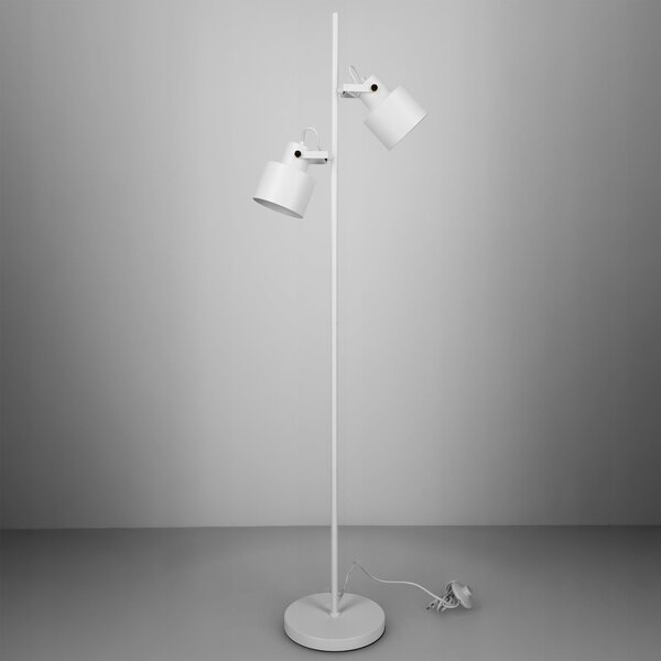 Bílá stojací lampa E27 135 cm