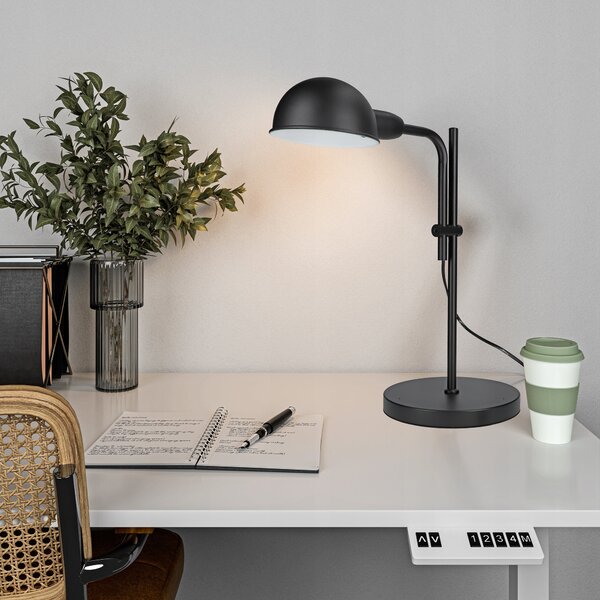Černá stolní lampa E27