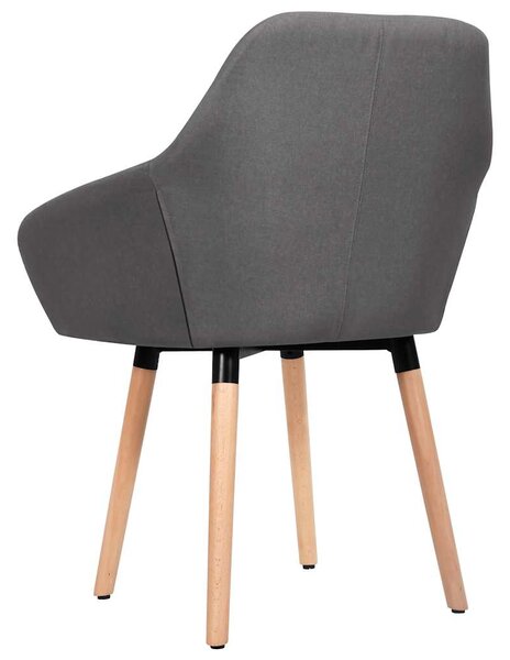 Jídelní židle 2 ks tmavě šedé textil 283460