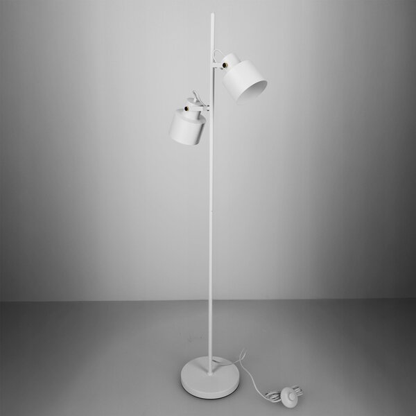 Bílá stojací lampa E27 135 cm