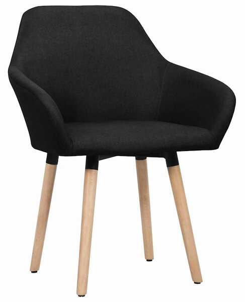 Jídelní židle 2 ks černé textil 283465