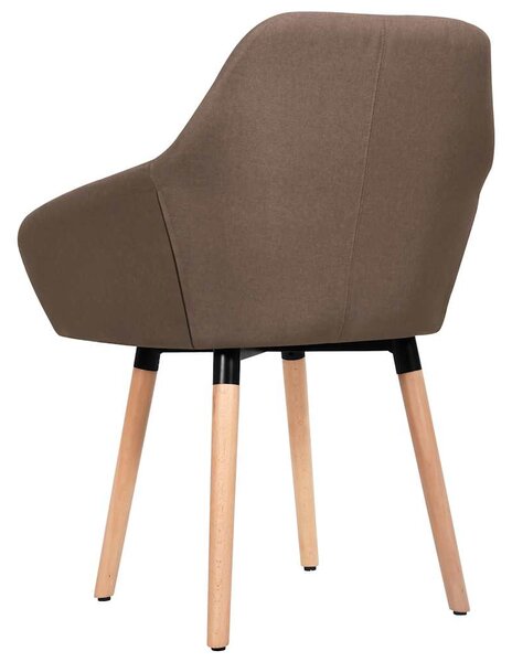 Jídelní židle 2 ks hnědé textil 283462