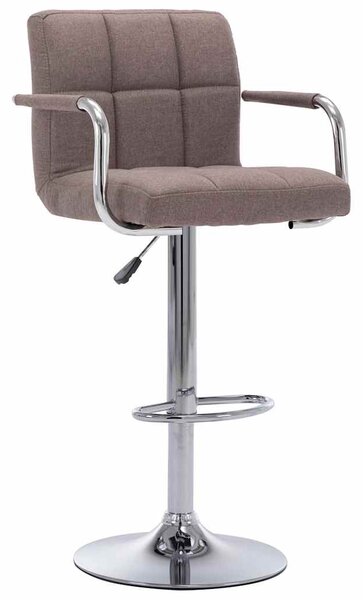 Barové židle 2 ks taupe textil 283428