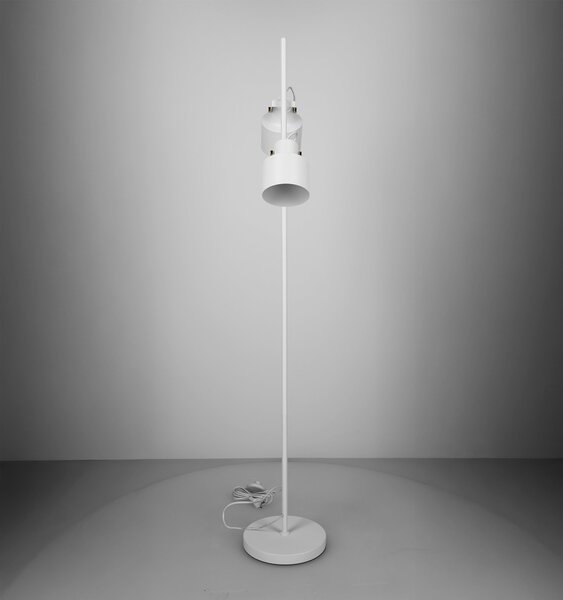Bílá stojací lampa E27 135 cm