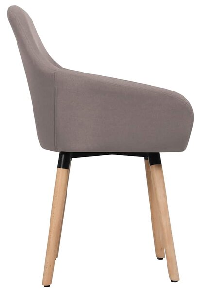Jídelní židle 2 ks taupe textil 283468