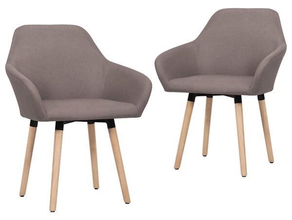 Jídelní židle 2 ks taupe textil 283468