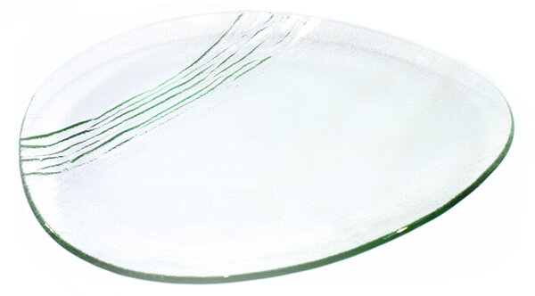 BDK-GLASS Servírovací tác Organic z čirého skla - 39x36cm