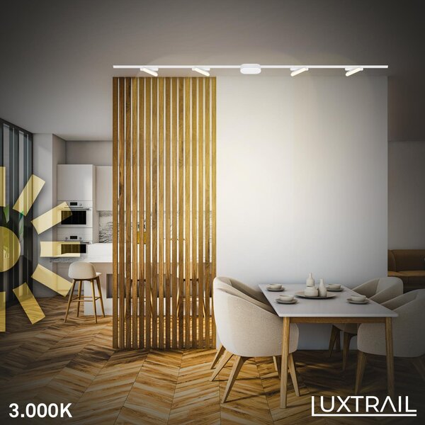 BRILO 8030016 LUXTRAIL lištový systém 48V, LED Tracklight, 5,5W, 720lm, nastavitelné, bílé - BRILO