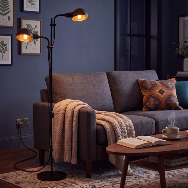 Stojací lampa E27, nastavitelná, IP20