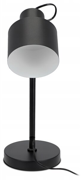 Černá stolní lampa E27, nastavitelná, IP20, šířka 15 cm, výška 38 cm