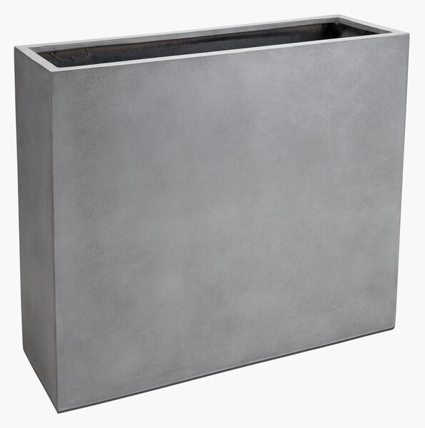 Květináč ELEMENTO na kolečkách, sklolaminát, šířka 88 cm, beton design šedá, outlet