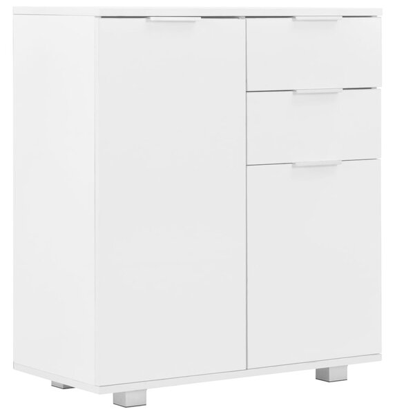 Příborník bílý s vysokým leskem 71x35x80 cm kompozitní dřevo 283715