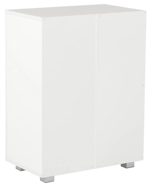 Příborník bílý s vysokým leskem 60x35x80 cm kompozitní dřevo 283712