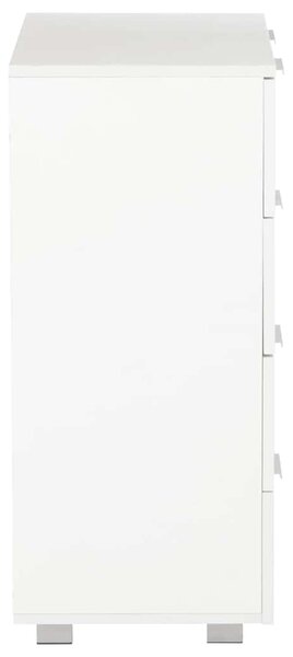 Příborník bílý s vysokým leskem 60x35x80 cm kompozitní dřevo 283712