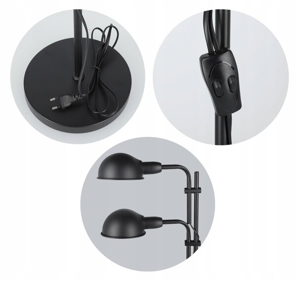Stojací lampa E27, nastavitelná, IP20