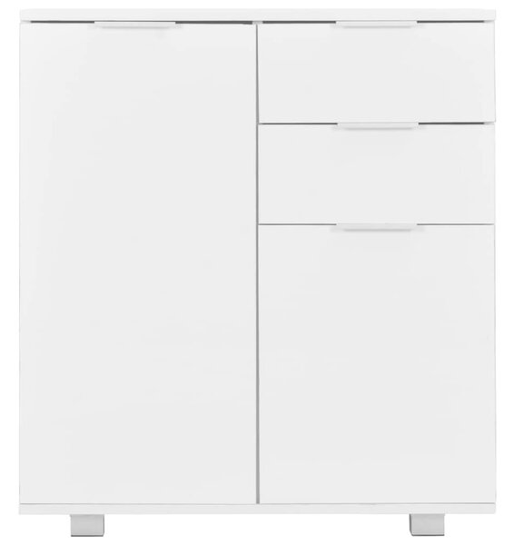 Příborník bílý s vysokým leskem 71x35x80 cm kompozitní dřevo 283715
