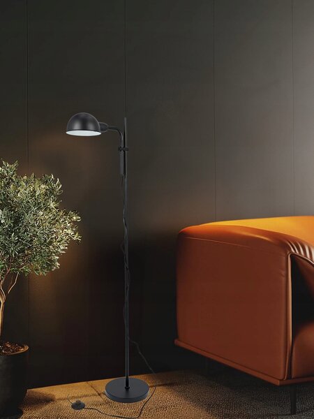 Černá stojací lampa E27 137 cm