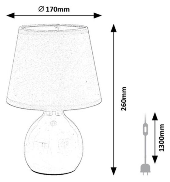 Rabalux Ingrid stolní lampa 1x40 W béžová 74076
