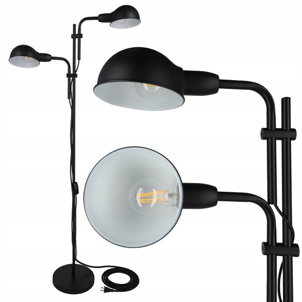 Stojací lampa E27, nastavitelná, IP20
