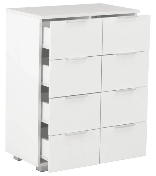 Příborník bílý s vysokým leskem 60x35x80 cm kompozitní dřevo 283712