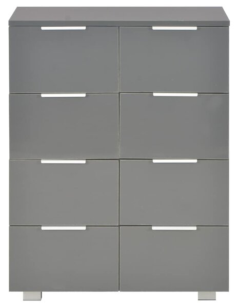 Příborník šedý s vysokým leskem 60x35x80 cm kompozitní dřevo 283714