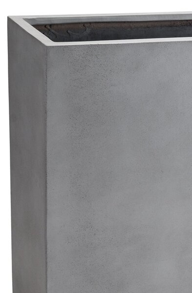 Květináč ELEMENTO na kolečkách, sklolaminát, šířka 88 cm, beton design šedá, outlet