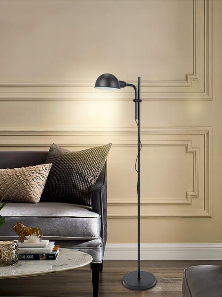 Černá stojací lampa E27 137 cm