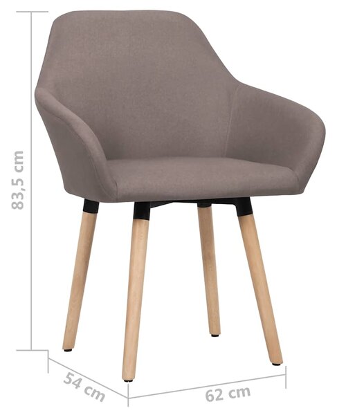 Jídelní židle 2 ks taupe textil 283468