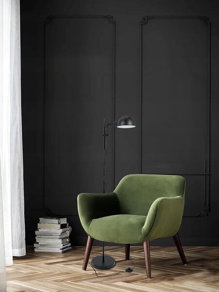 Černá stojací lampa E27 137 cm