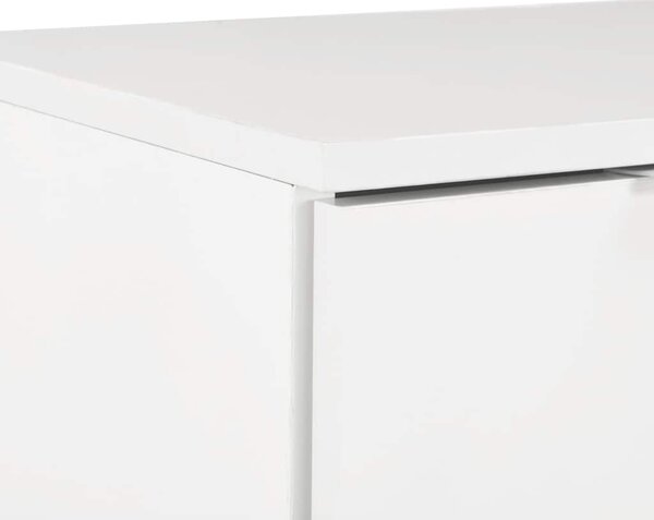 Příborník bílý s vysokým leskem 71x35x80 cm kompozitní dřevo 283715