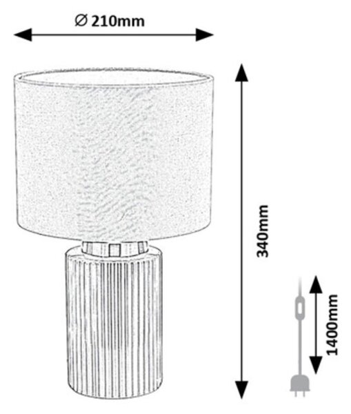 Rabalux Glovy stolní lampa 1x40 W bílá-zelená 74046
