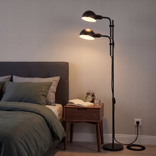 Stojací lampa E27, nastavitelná, IP20
